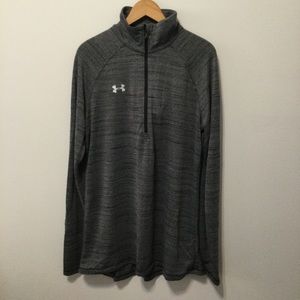 NWT Under Armour womens 1/4 zip mock neck athletic top S Small grey pullover New